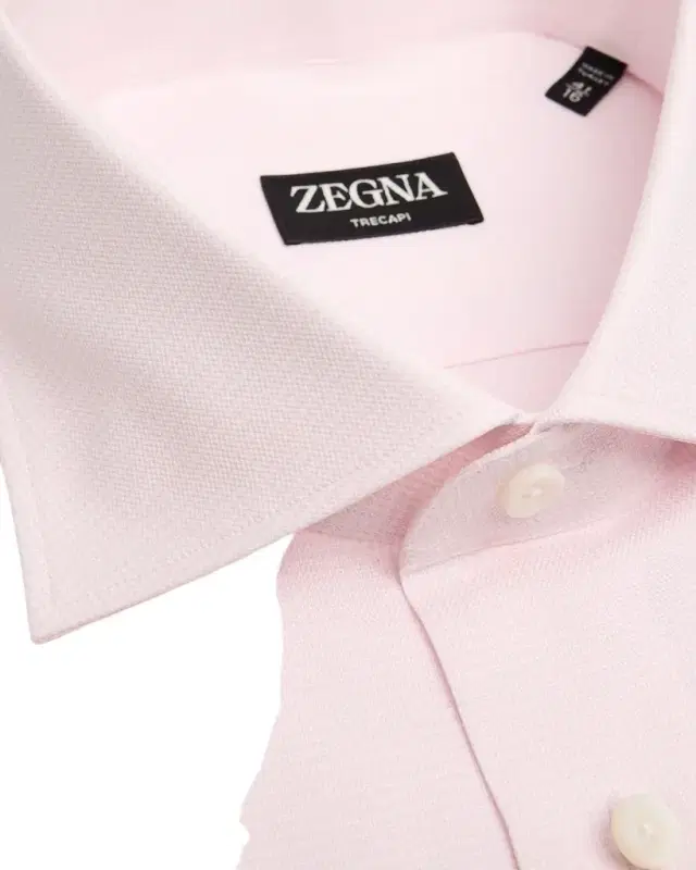 Men's Trecapi Cotton Micro-Structure Dress Shirt