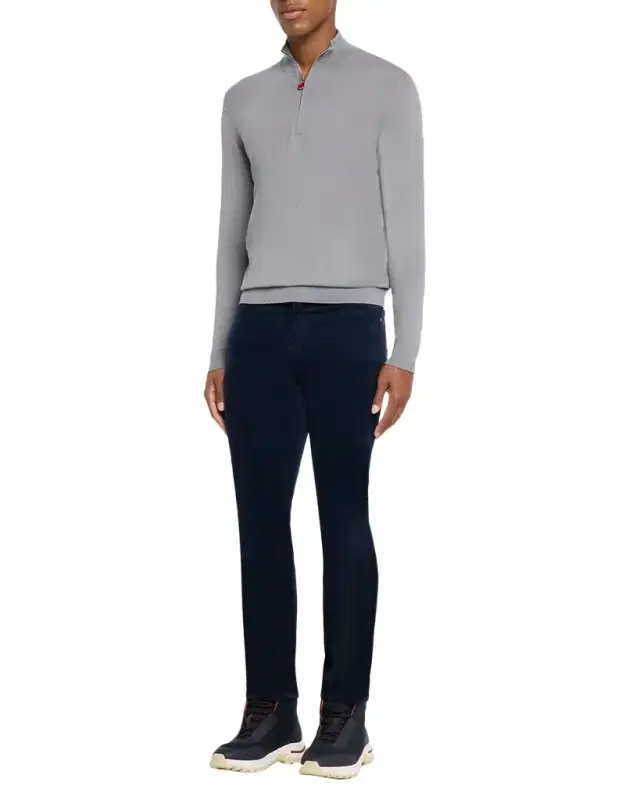 Kiton Men's Wool Half-Zip Sweater