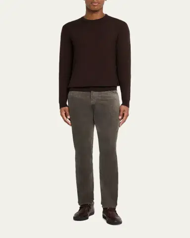 Kiton Men's Corduroy Straight Fit Five-Pocket Pants | Thumbnail 6
