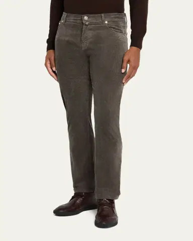 Kiton Men's Corduroy Straight Fit Five-Pocket Pants | Thumbnail 8