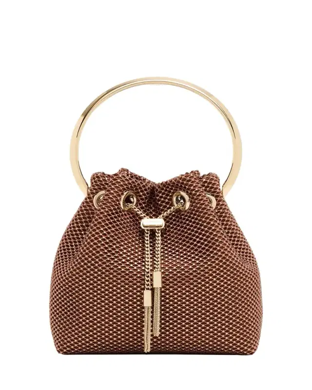 Bon Bon Crystal Mesh Top-Handle Bag