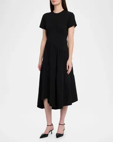 Frame Short-Sleeve Gathered Maxi Dress | Thumbnail 3 Frame Short-Sleeve Gathered Maxi Dress | Thumbnail 3