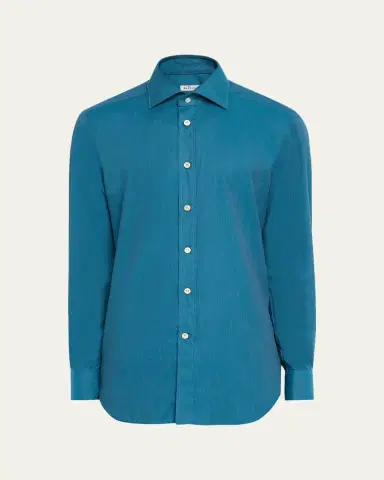 Kiton Men's Cotton Sport Shirt | Thumbnail 6 Kiton Men's Cotton Sport Shirt | Thumbnail 6
