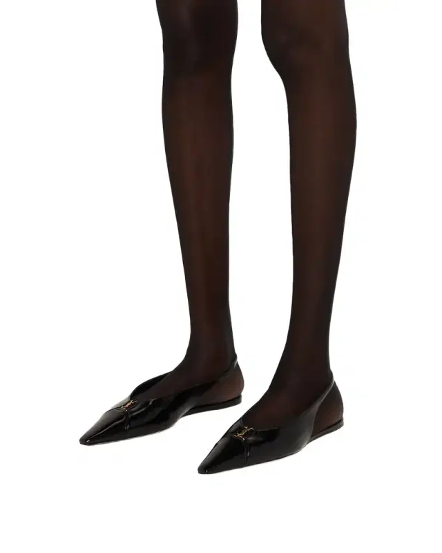Babylone Leather YSL Slingback Ballerina Flats