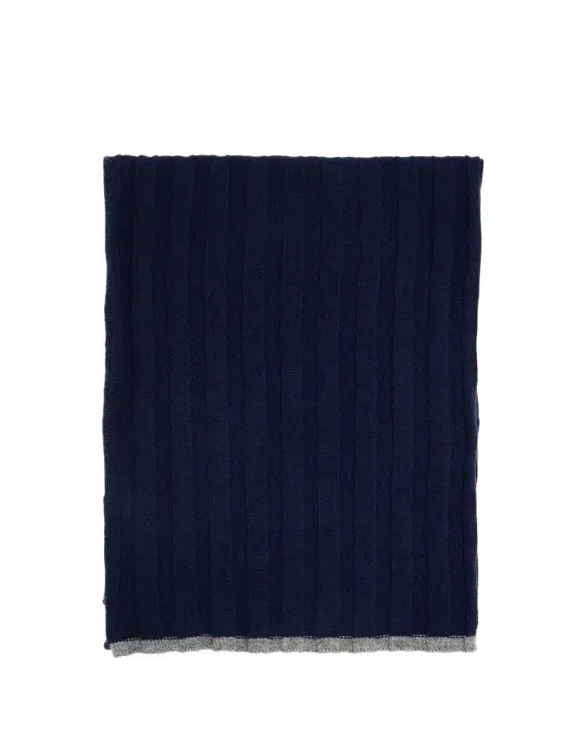 Men's Cashmere Ribbed Scarf