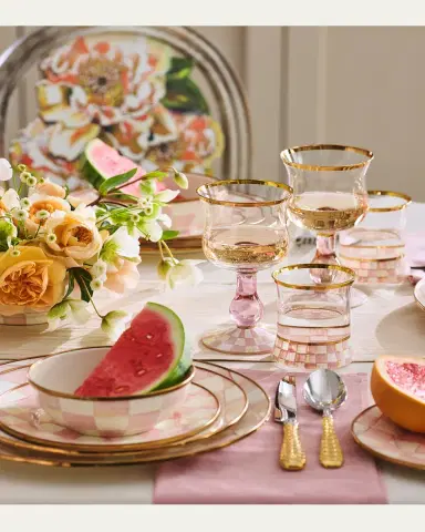 MacKenzie-Childs Rosy Check Enamel Dinner Plate | Thumbnail 3 MacKenzie-Childs Rosy Check Enamel Dinner Plate | Thumbnail 3