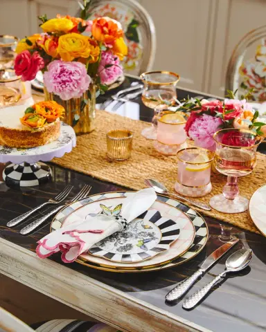 MacKenzie-Childs Rosy Check Enamel Dinner Plate | Thumbnail 5 MacKenzie-Childs Rosy Check Enamel Dinner Plate | Thumbnail 5