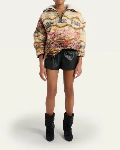 Etoile Isabel Marant Marner Cloud-Print Oversized Fleece Jacket | Thumbnail 2