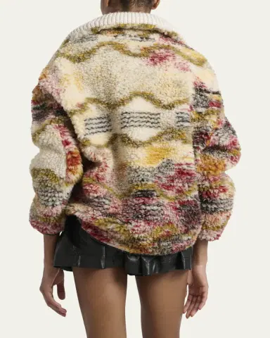 Etoile Isabel Marant Marner Cloud-Print Oversized Fleece Jacket | Thumbnail 3