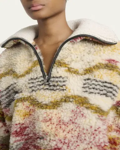 Etoile Isabel Marant Marner Cloud-Print Oversized Fleece Jacket | Thumbnail 5