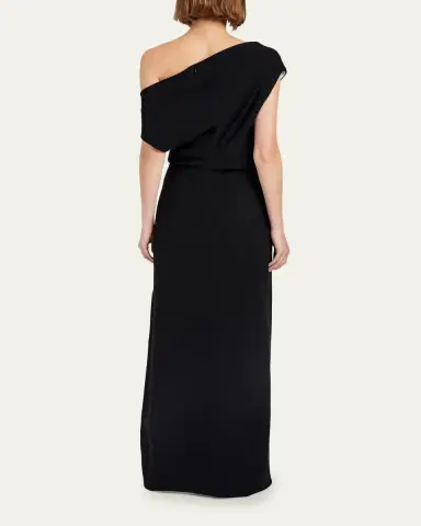 Proenza Schouler Rosina Draped Double-Crepe Dress | Thumbnail 3