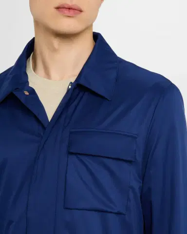 Kiton Men's Covered-Zip Shirt Jacket | Thumbnail 4 Kiton Men's Covered-Zip Shirt Jacket | Thumbnail 4