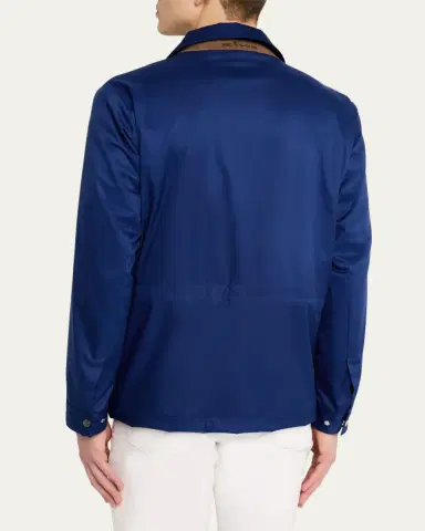 Kiton Men's Covered-Zip Shirt Jacket | Thumbnail 7 Kiton Men's Covered-Zip Shirt Jacket | Thumbnail 7