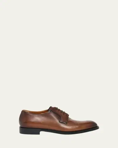 Zegna Men's Leather Lace-Up Derby Loafers | Thumbnail 2 Zegna Men's Leather Lace-Up Derby Loafers | Thumbnail 2