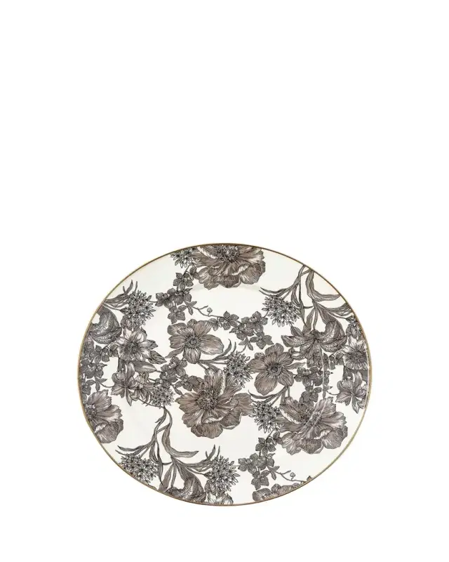 MacKenzie-Childs Sterling English Garden Enamel Charger Plate