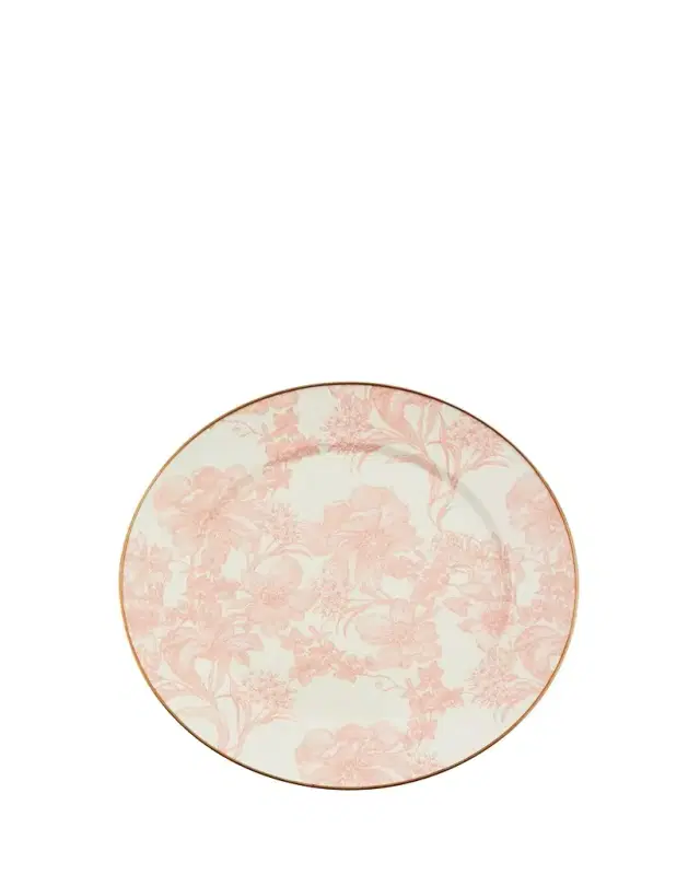 MacKenzie-Childs Rosy English Garden Enamel Charger Plate