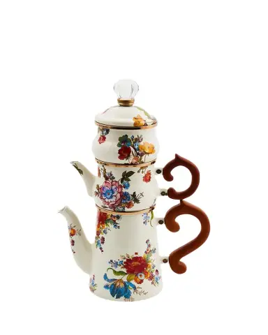 MacKenzie-Childs White Flower Market Stackable Coffee Set | Thumbnail 1