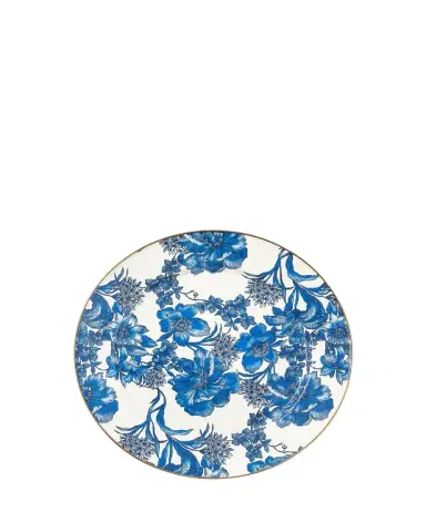 MacKenzie-Childs English Garden Royal Blue Enamel Charger Plate | Thumbnail 1