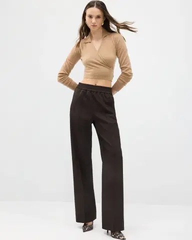 Dolce & Gabbana Straight-Leg Gabardine Pull-On Pants | Thumbnail 4