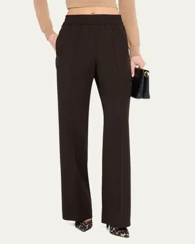 Dolce & Gabbana Straight-Leg Gabardine Pull-On Pants | Thumbnail 9