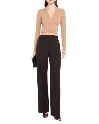 Dolce & Gabbana Straight-Leg Gabardine Pull-On Pants | Thumbnail 1