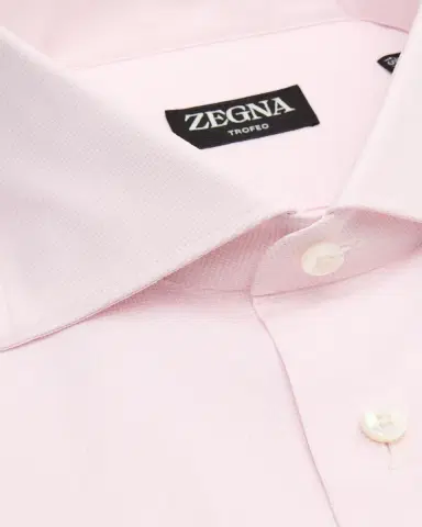 Zegna Men's Micro-Check Trofeo Cotton Dress Shirt | Thumbnail 2 Zegna Men's Micro-Check Trofeo Cotton Dress Shirt | Thumbnail 2