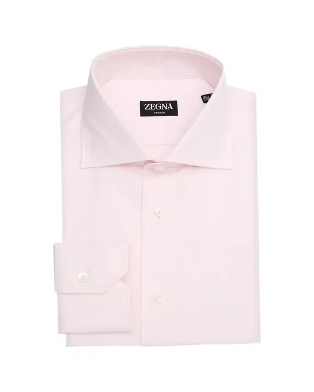 ZEGNA Men's Micro-Check Trofeo Cotton Dress Shirt