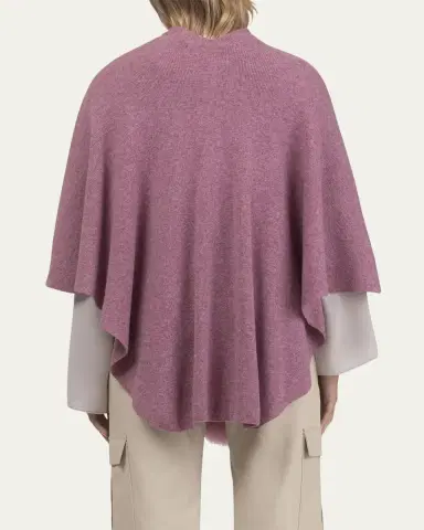 Gorski Select Wool Capelet With Lamb Shearling Poms | Thumbnail 7 Gorski Select Wool Capelet With Lamb Shearling Poms | Thumbnail 7
