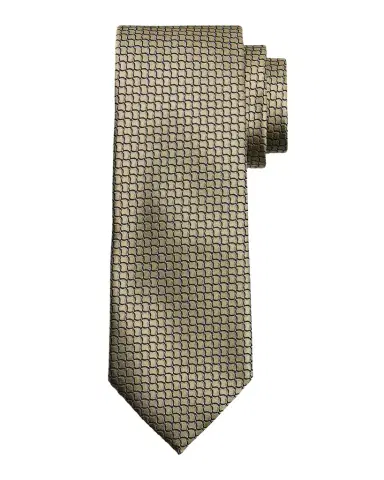 ZEGNA Men's Geometric Net Silk Tie | Thumbnail 1