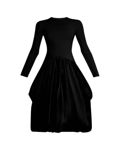 Simkhai Kenlie Mixed Media Bubble Midi Dress | Thumbnail 1 Simkhai Kenlie Mixed Media Bubble Midi Dress | Thumbnail 1