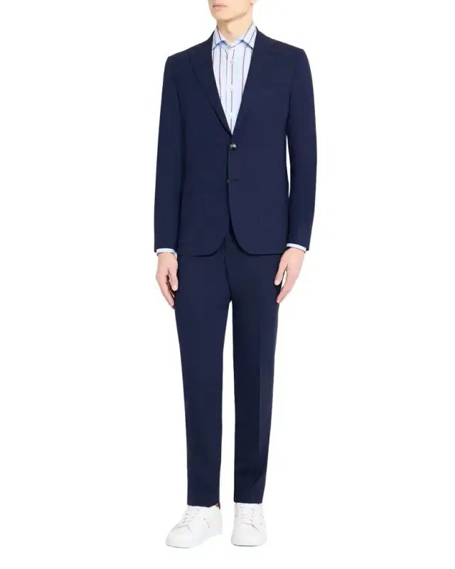 Men's Solid Wool Twill Trousers