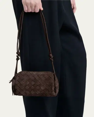 Bottega Veneta Concert Pouch Intrecciato Suede Crossbody Bag | Thumbnail 2