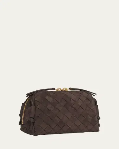 Bottega Veneta Concert Pouch Intrecciato Suede Crossbody Bag | Thumbnail 3