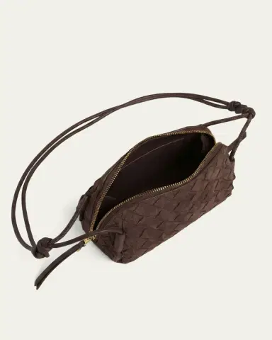 Bottega Veneta Concert Pouch Intrecciato Suede Crossbody Bag | Thumbnail 4