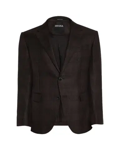 Zegna Men's Cashmere and Silk Tonal Plaid Sport Coat | Thumbnail 1