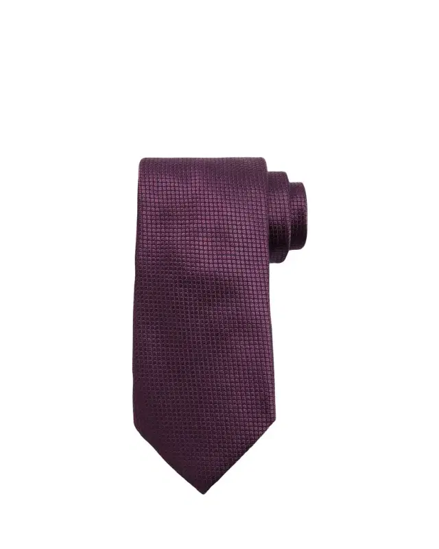 Men's Micro-Geometric Jacquard Silk Tie