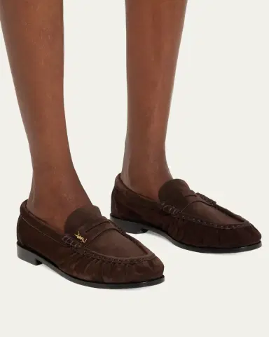 Saint Laurent Le Suede YSL Penny Loafers | Thumbnail 2