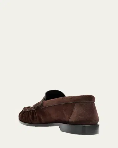 Saint Laurent Le Suede YSL Penny Loafers | Thumbnail 4
