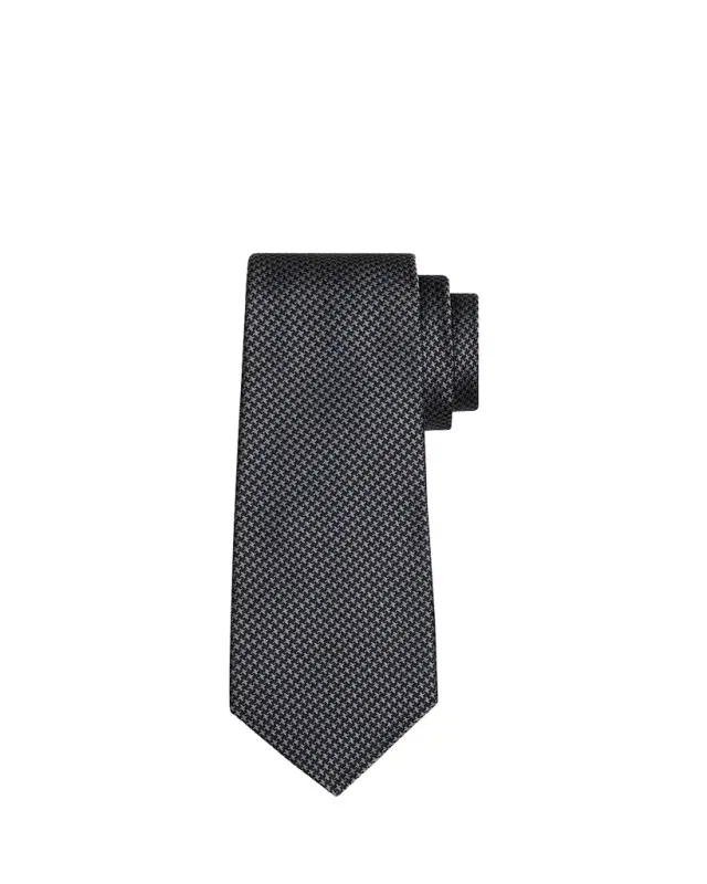 Men's Silk Micro-Houndstooth Seven-Fold Tie Men's Silk Micro-Houndstooth Seven-Fold Tie