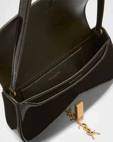 Saint Laurent Mini YSL Flap Shoulder Bag in Patent Leather | Thumbnail 3