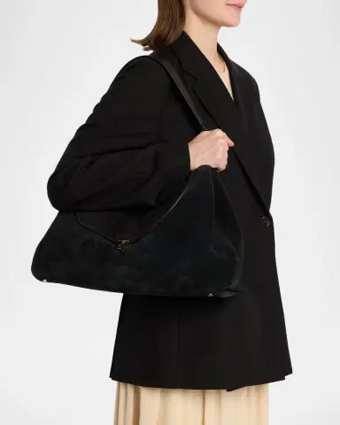 Toteme T-Lock Suede Shoulder Bag | Thumbnail 16