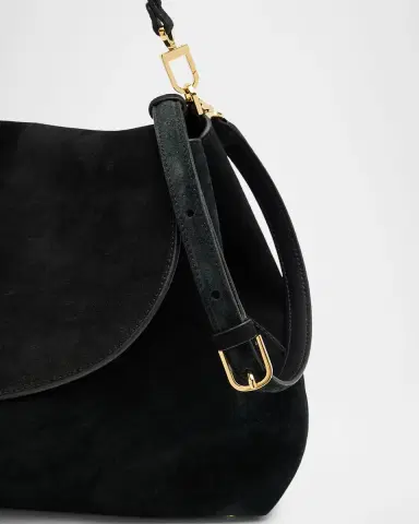 Toteme T-Lock Suede Shoulder Bag | Thumbnail 20