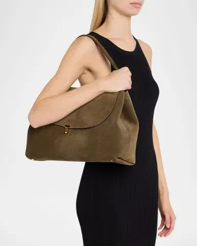 Toteme T-Lock Suede Shoulder Bag | Thumbnail 10