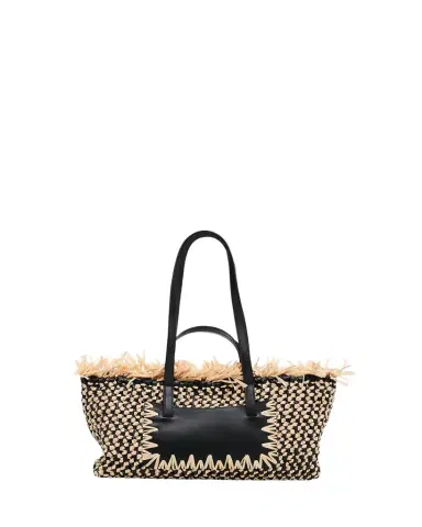 Ulla Johnson Lali Small Fringed Woven Raffia Tote Bag | Thumbnail 1