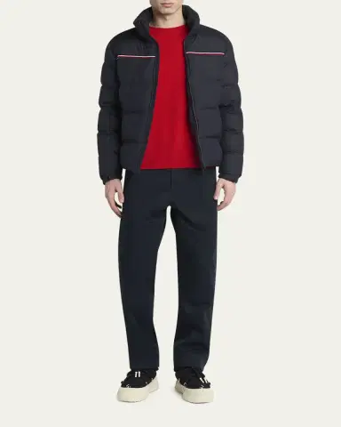 Moncler Men's Sleeve-Pocket Knit Crewneck Sweater | Thumbnail 6 Moncler Men's Sleeve-Pocket Knit Crewneck Sweater | Thumbnail 6