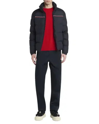 Moncler Men's Sleeve-Pocket Knit Crewneck Sweater | Thumbnail 1 Moncler Men's Sleeve-Pocket Knit Crewneck Sweater | Thumbnail 1