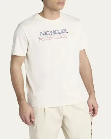 Moncler Men's Logo Script Graphic T-Shirt | Thumbnail 4