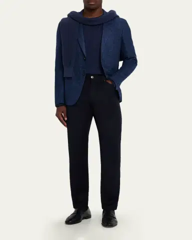 Zegna Men's Wool Straight Fit Five-Pocket Pants | Thumbnail 6