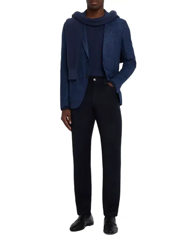 ZEGNA Men's Wool Straight Fit Five-Pocket Pants
