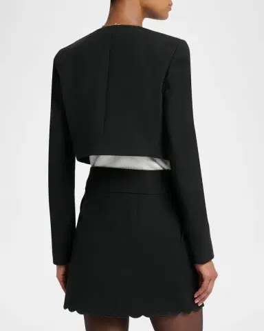 Chloé Scalloped Cavalry Cotton Crop Jacket | Thumbnail 7